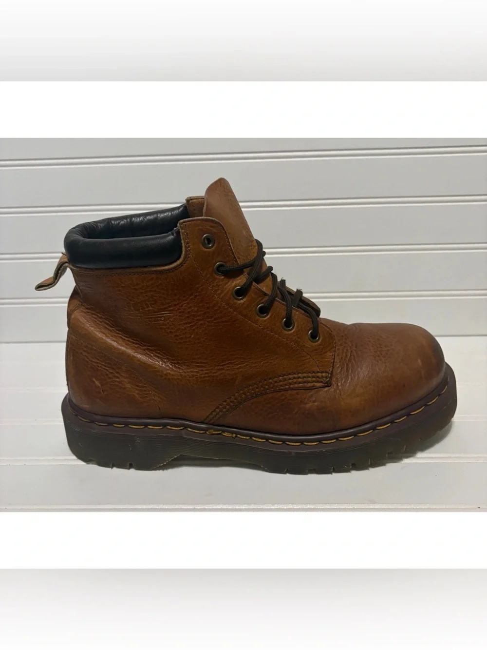 DR MARTEN Vintage 939 Brown Combat Chunky Boots Mens Size 10 Made In England